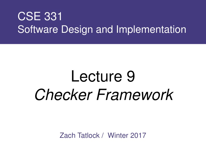 cse 331 software design and implementation