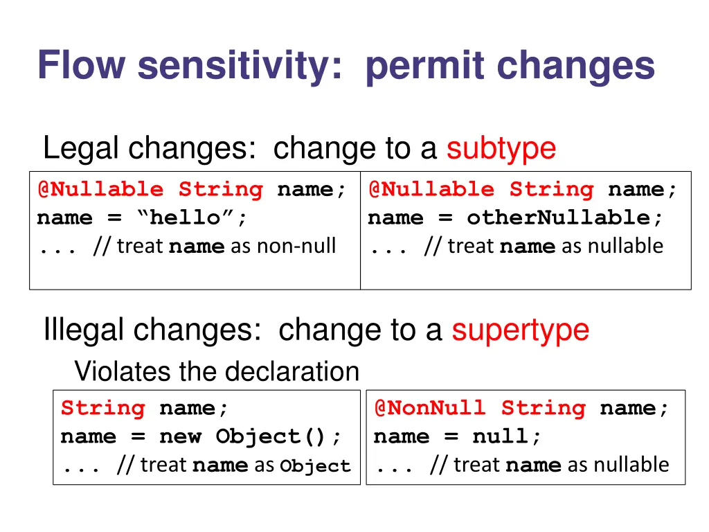 flow sensitivity permit changes