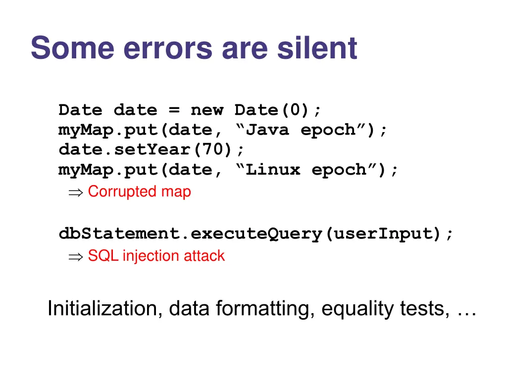 some errors are silent