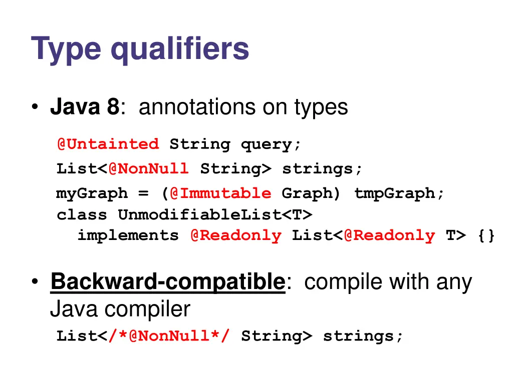 type qualifiers