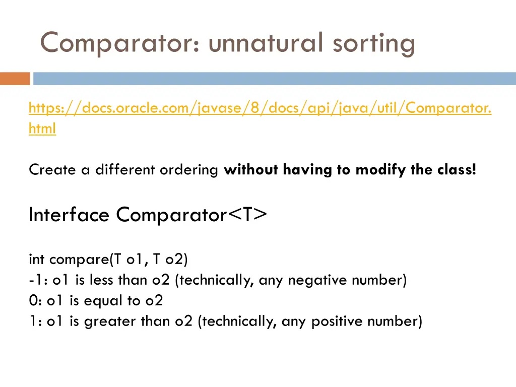 comparator unnatural sorting