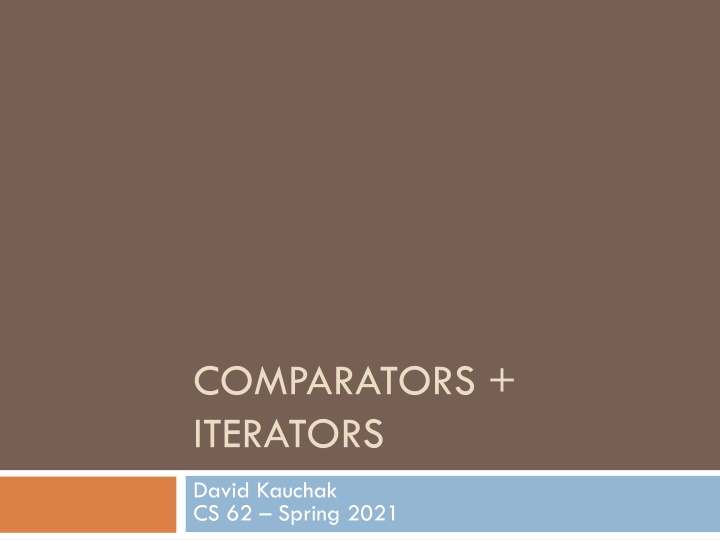 comparators iterators