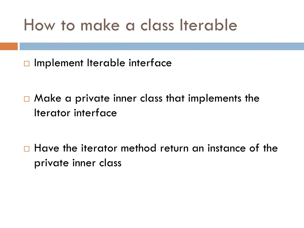 how to make a class iterable