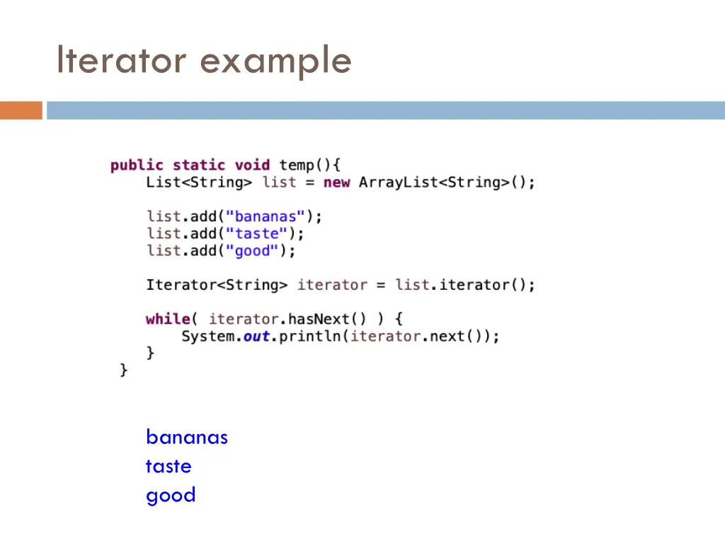 iterator example 1