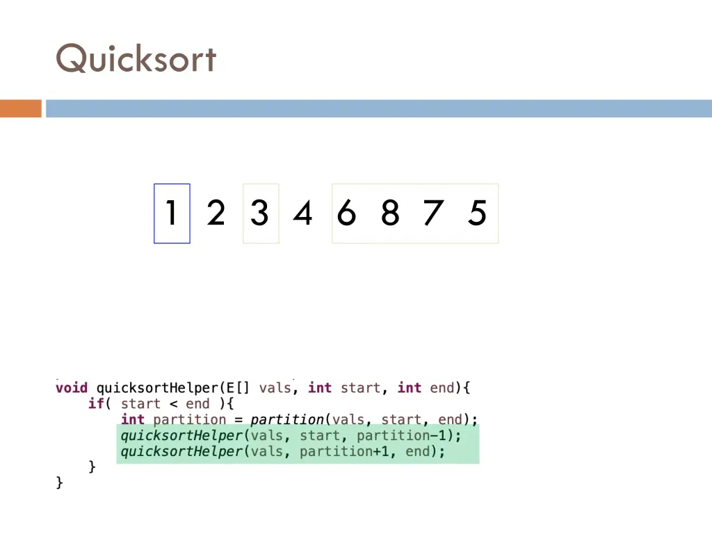quicksort 7