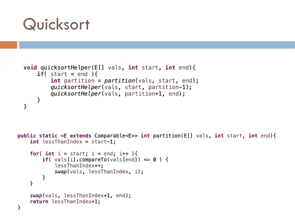 quicksort