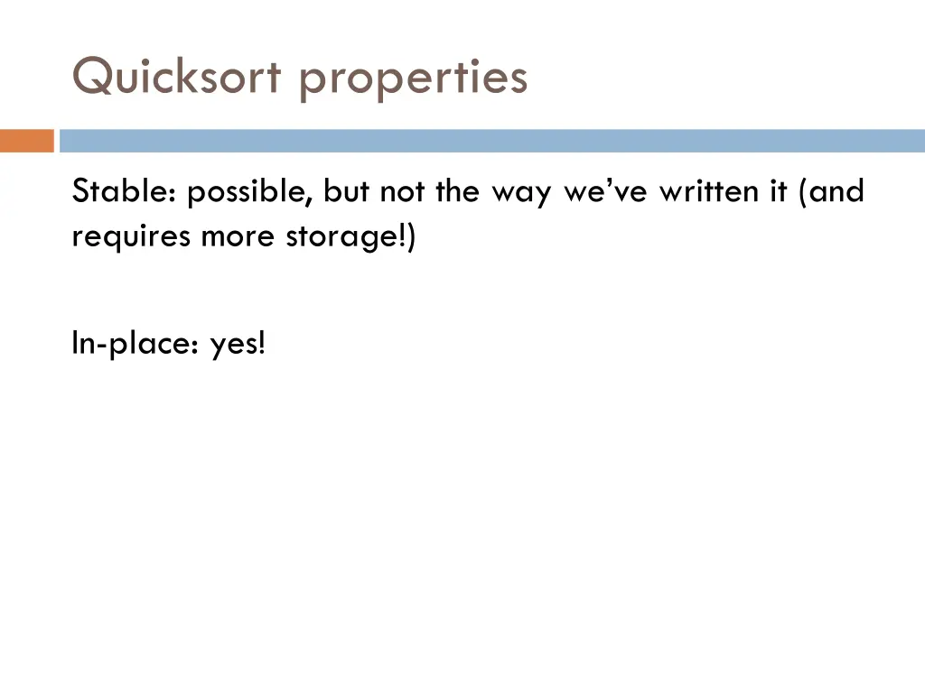 quicksort properties 1