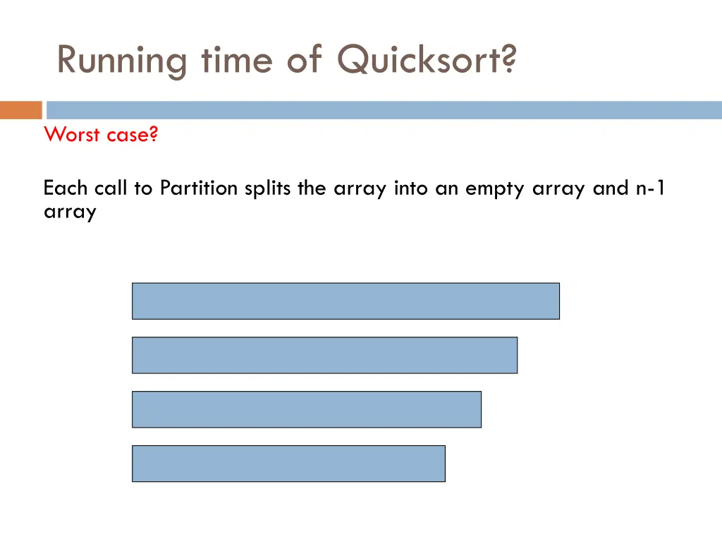 running time of quicksort