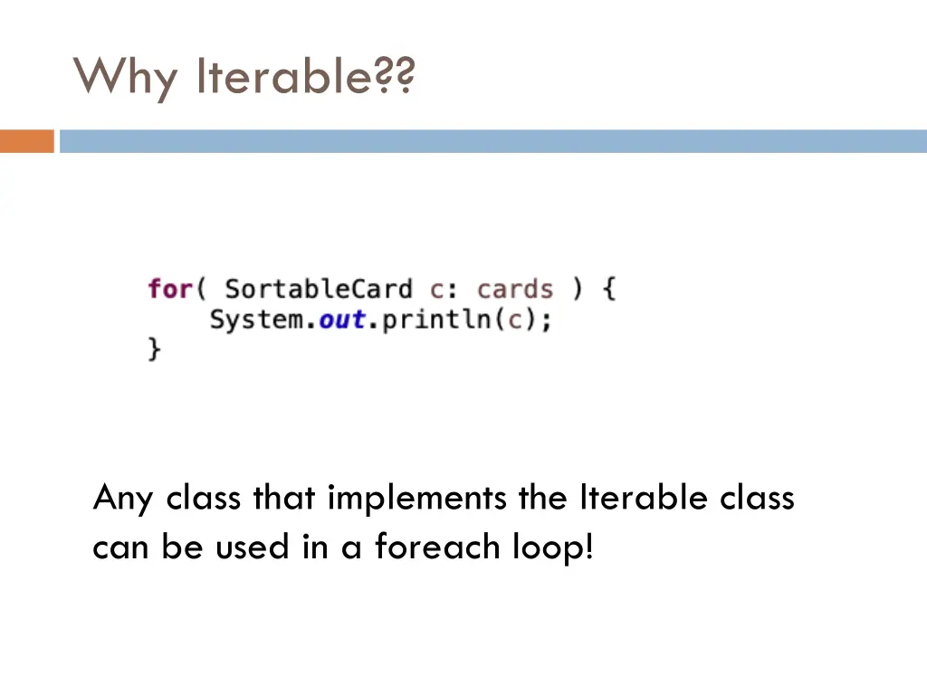 why iterable