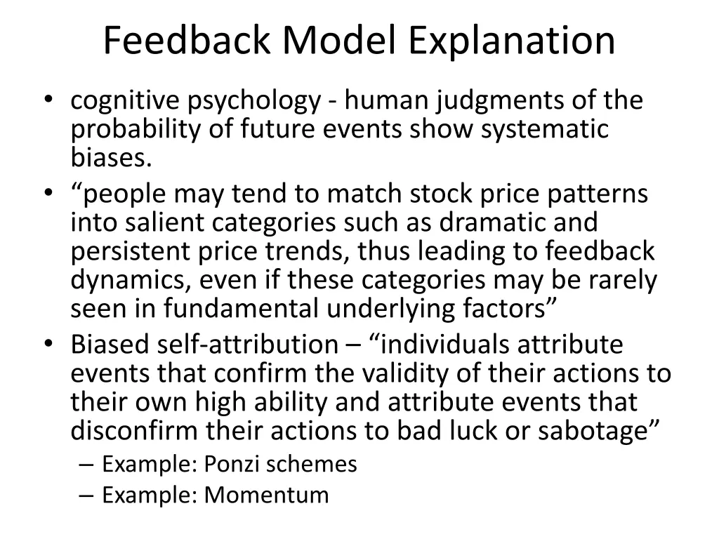 feedback model explanation
