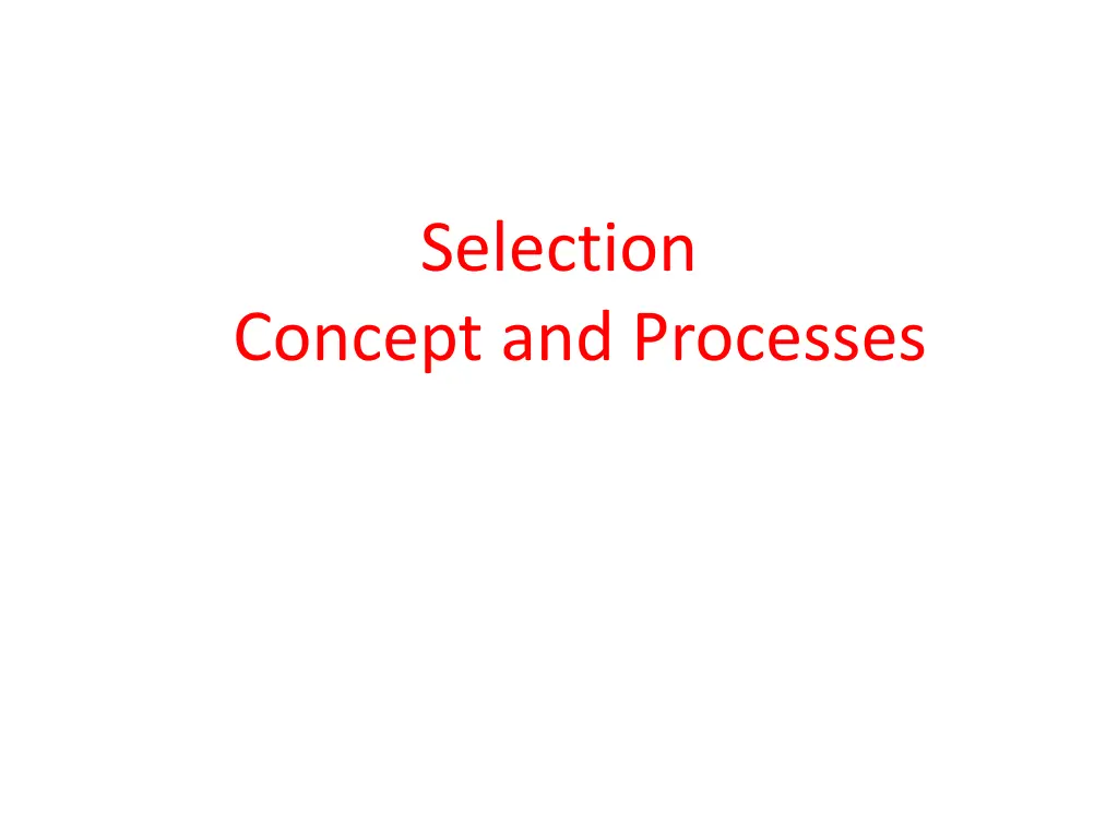 selection