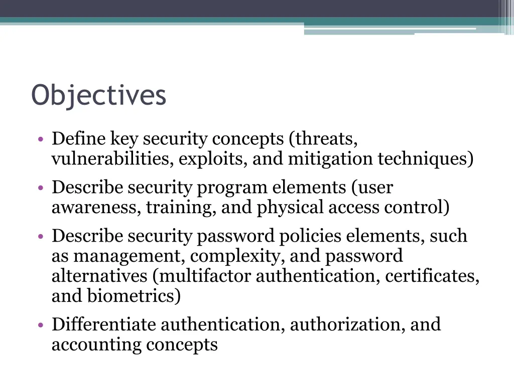 objectives