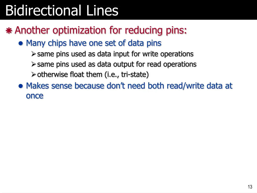 bidirectional lines