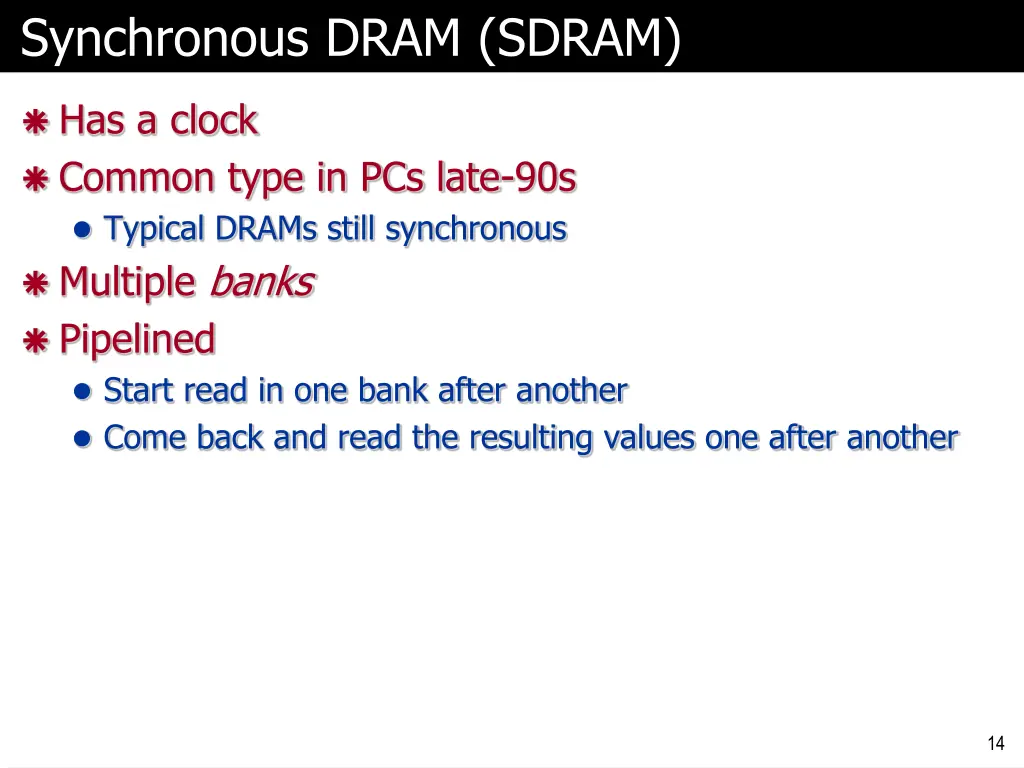 synchronous dram sdram