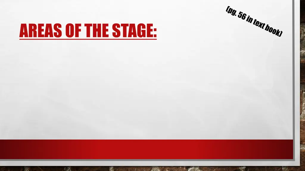 areas of the stage