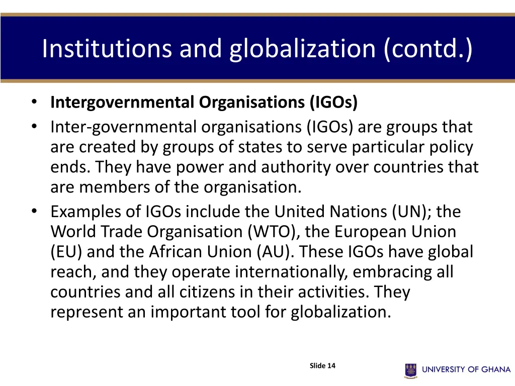 institutions and globalization contd 1