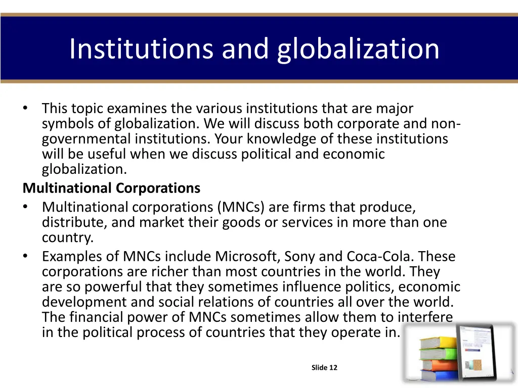 institutions and globalization