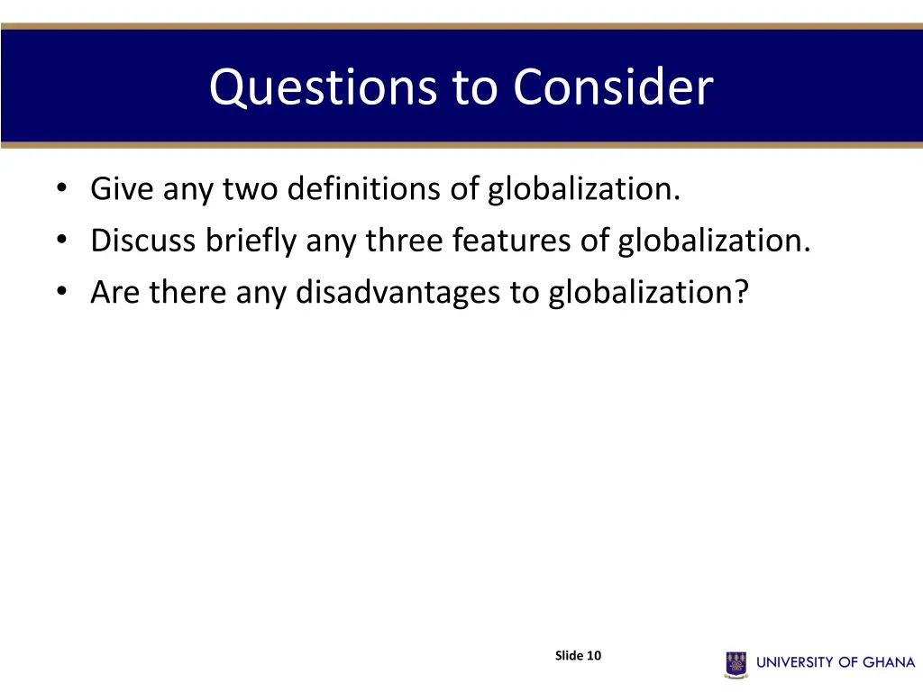 questions to consider