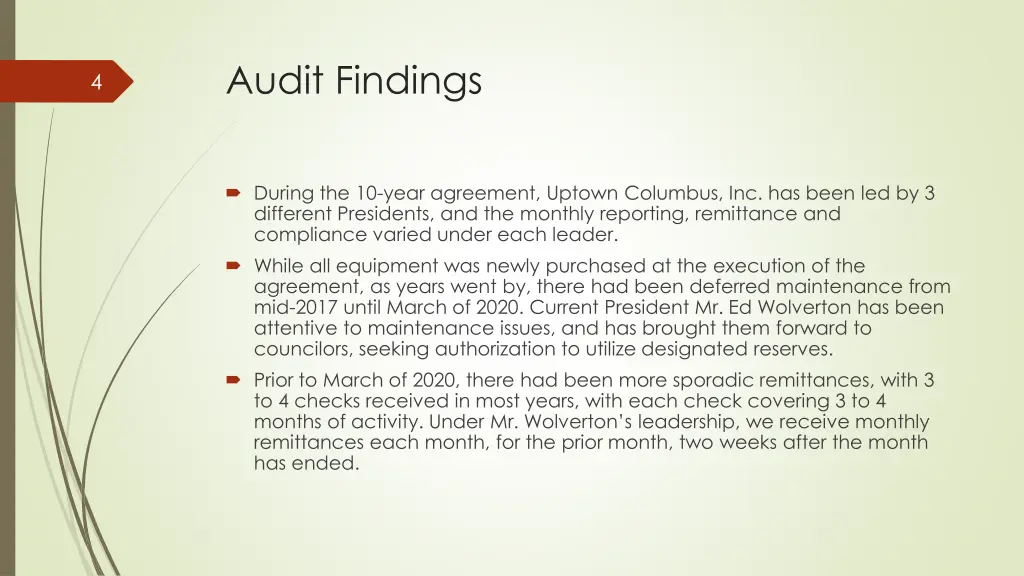 audit findings