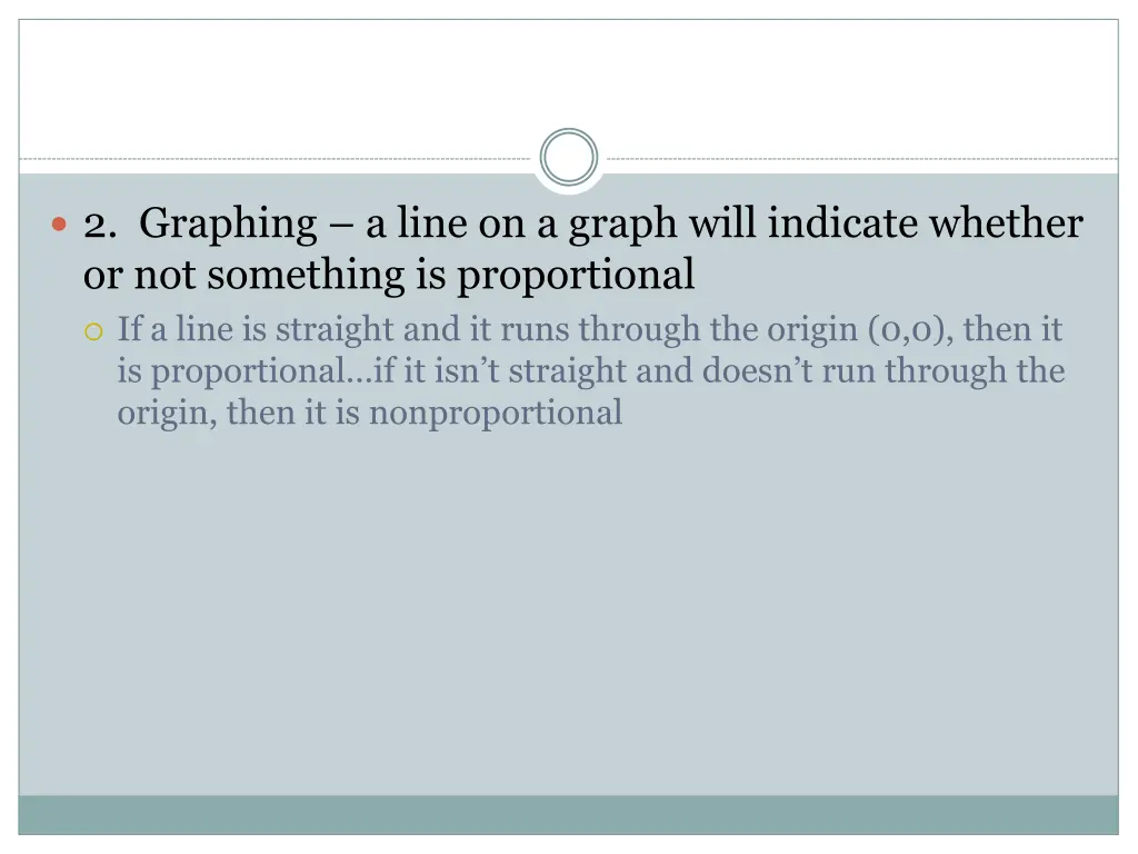 2 graphing a line on a graph will indicate