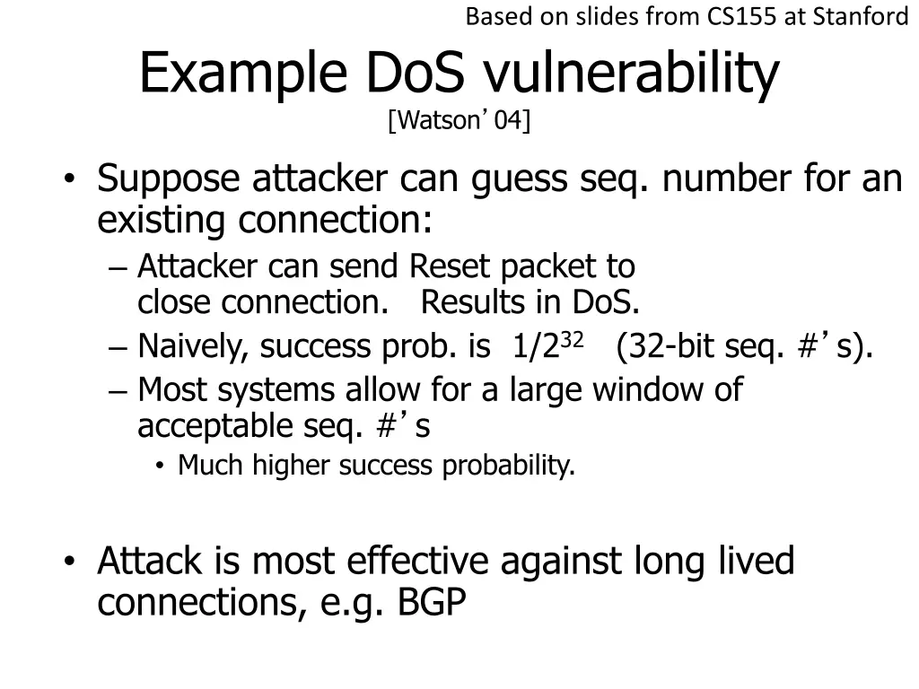 based on slides from cs155 at stanford 9
