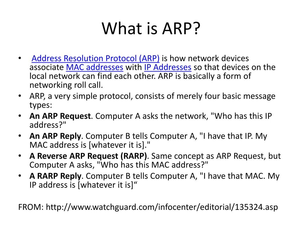 what is arp