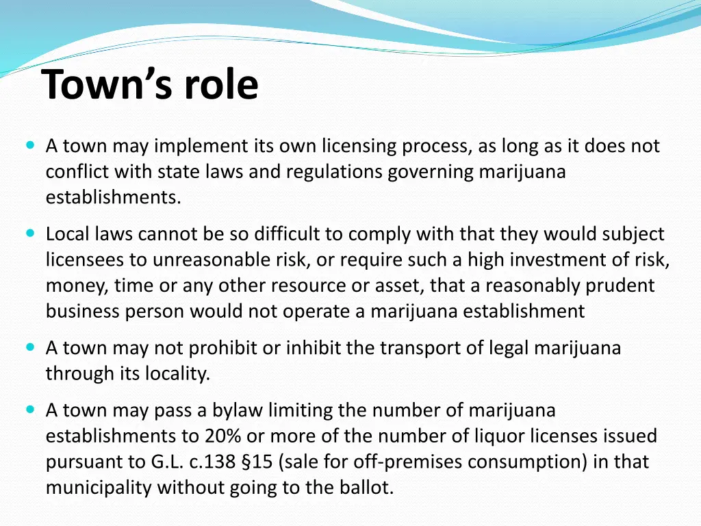 town s role