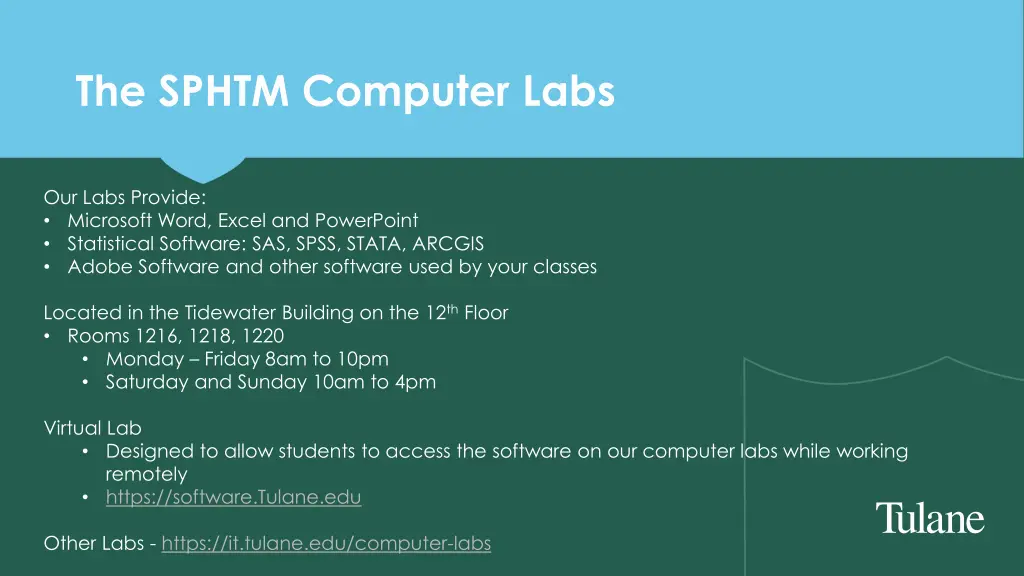 the sphtm computer labs