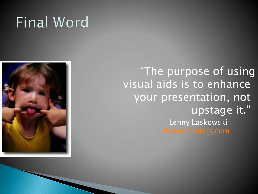 the purpose of using visual aids is to enhance