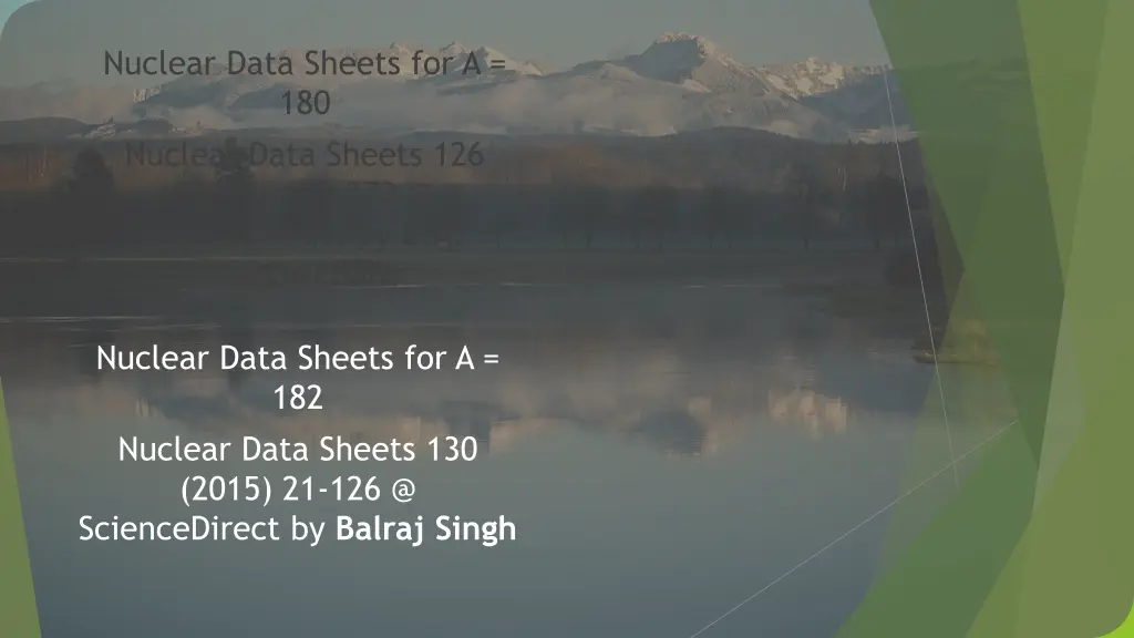 nuclear data sheets for a 180 nuclear data sheets
