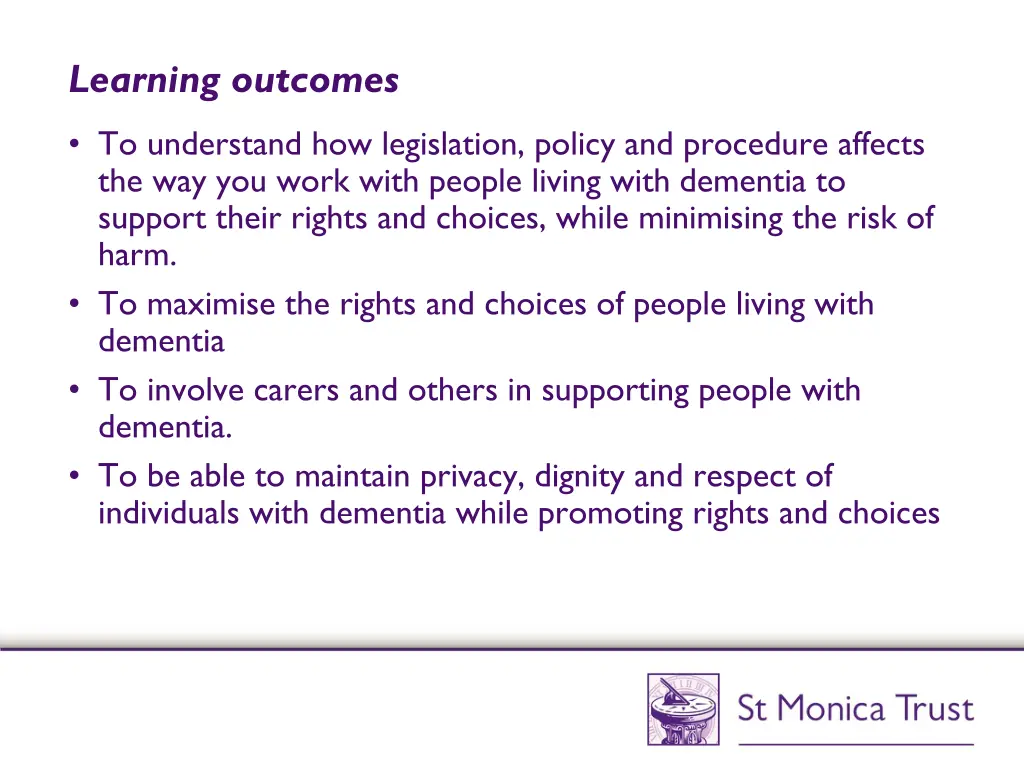 learning outcomes