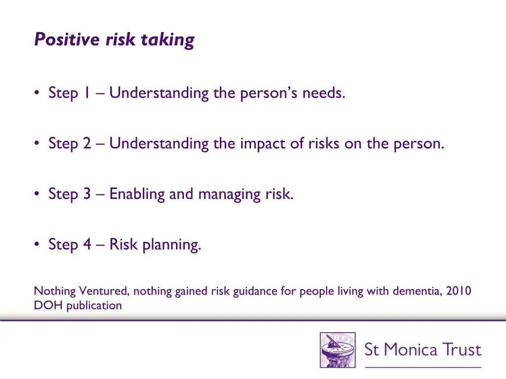 positive risk taking