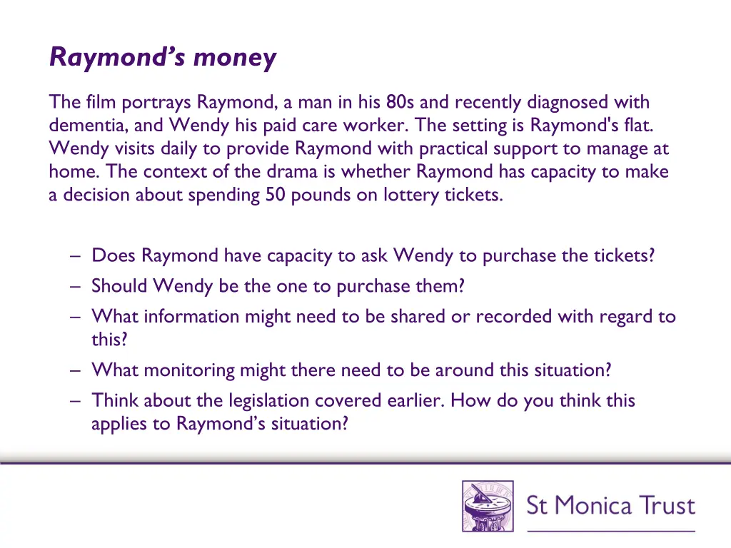 raymond s money