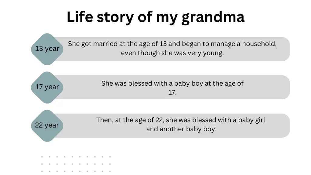 life story of my grandma