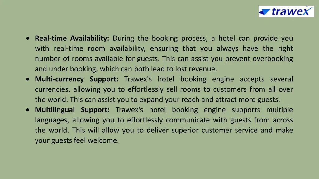 real time availability during the booking process