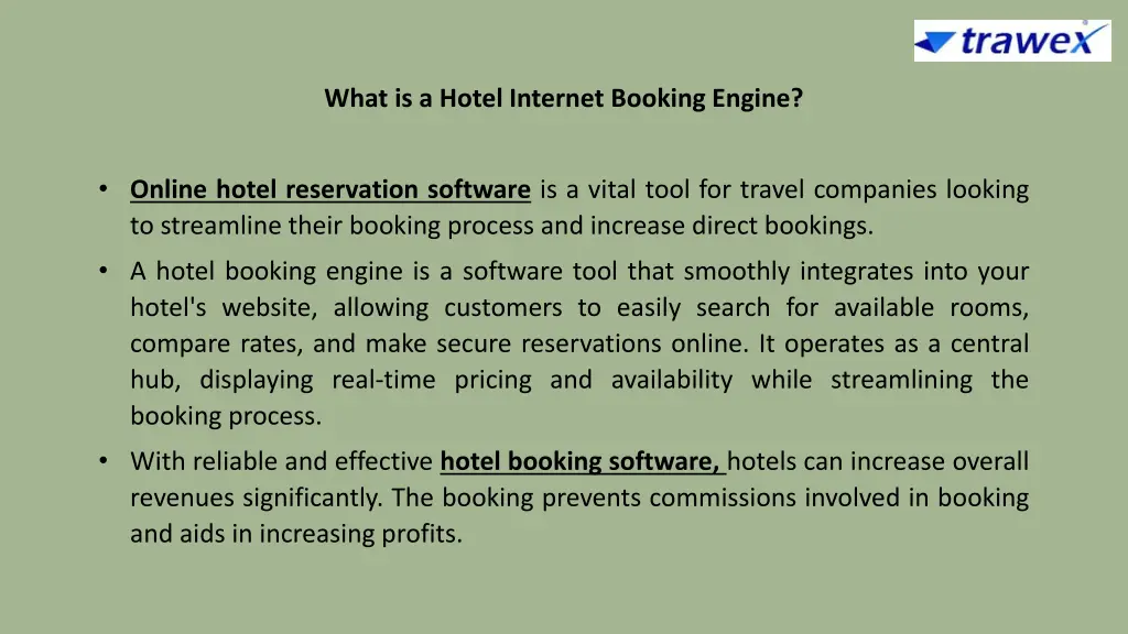 what is a hotel internet booking engine