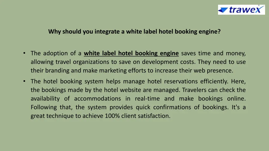 why should you integrate a white label hotel
