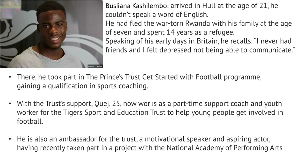 busliana kashilembo arrived in hull