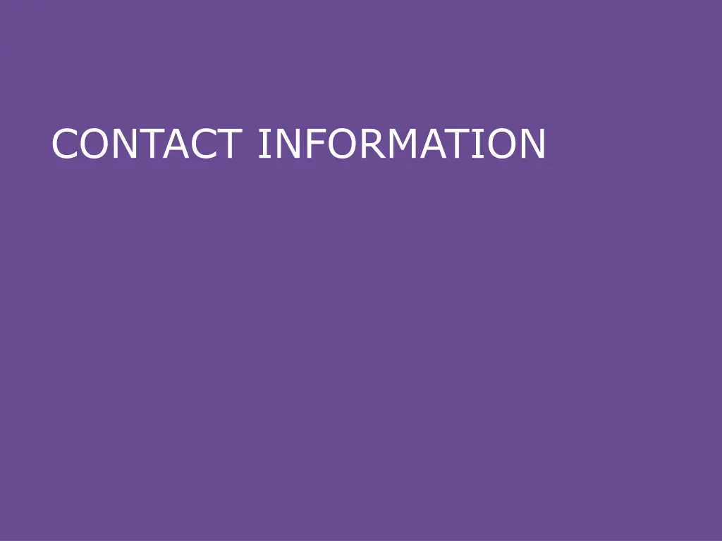 contact information