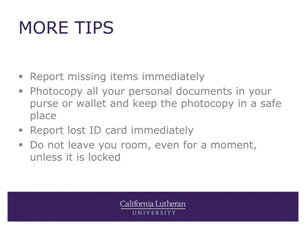 more tips