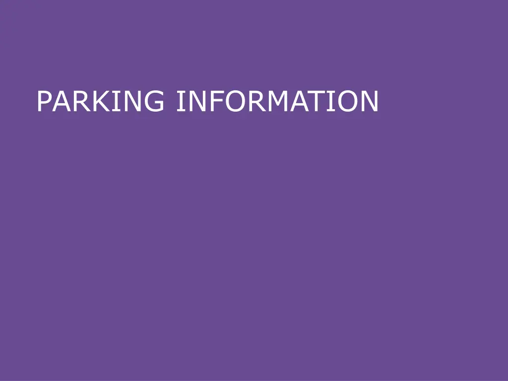 parking information