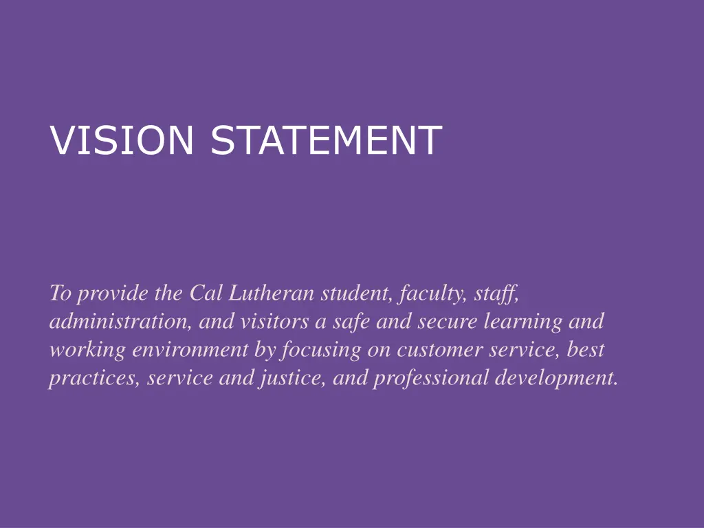 vision statement