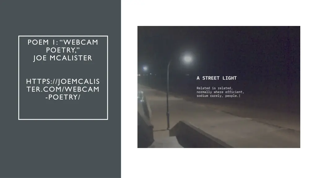 poem 1 webcam poetry joe mcalister