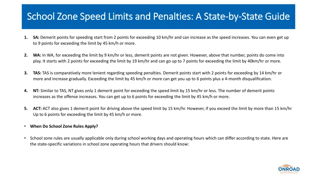 school zone speed limits and penalties a state 3