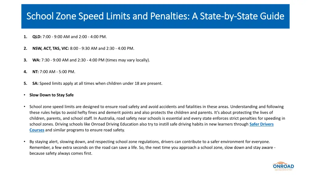 school zone speed limits and penalties a state 4