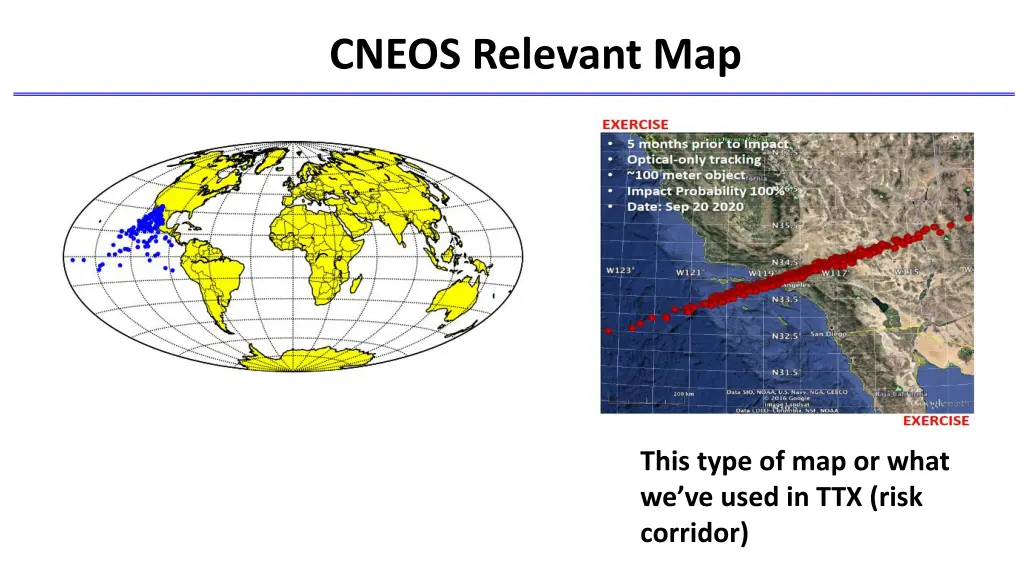cneos relevant map
