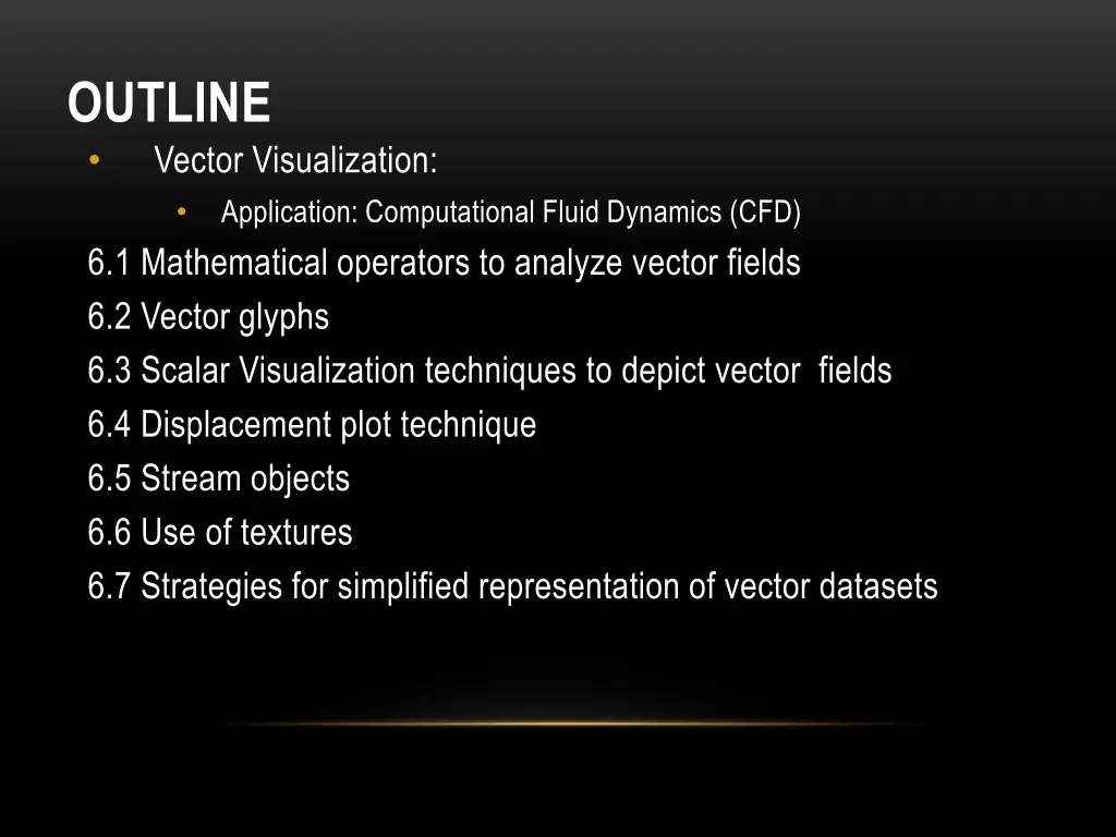 outline vector visualization application