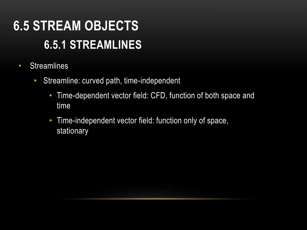 6 5 stream objects 6 5 1 streamlines