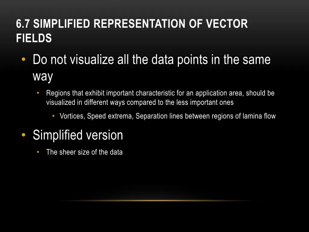 6 7 simplified representation of vector fields