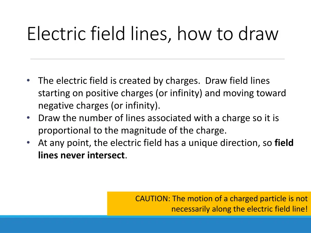 electric field lines how to draw